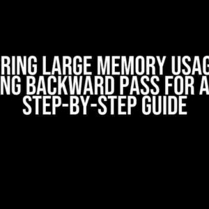 Conquering Large Memory Usage when Running Backward Pass for a DiT: A Step-by-Step Guide