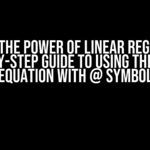 Unlock the Power of Linear Regression: A Step-by-Step Guide to Using the Normal Equation with @ Symbol